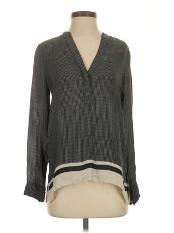 Vince. 3/4 Sleeve Silk Top (view 1)