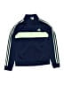 Adidas 100% Polyester Blue Zip Up Hoodie Size 10 - 12 - photo 1