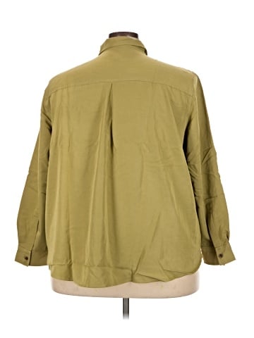 Lands' End 3/4 Sleeve Button-Down Shirt (view 2)