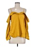Leith 100% Polyester Yellow 3/4 Sleeve Blouse Size M - photo 1