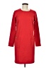 Halston Solid Red Casual Dress Size 8 - photo 1