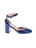 J.Crew Color Block Blue Heels Size 6 1/2 - photo 1