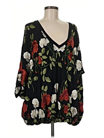 Akemi + Kin 3/4 Sleeve Blouse (view 1)