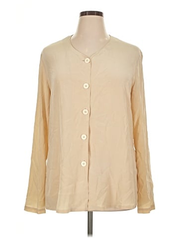 August Silk Long Sleeve Silk Top (view 1)