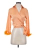 RUMOURS Orange Long Sleeve Blouse Size S - photo 1