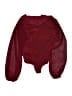 Gracia 100% Polyester Burgundy Bodysuit Size S - photo 2