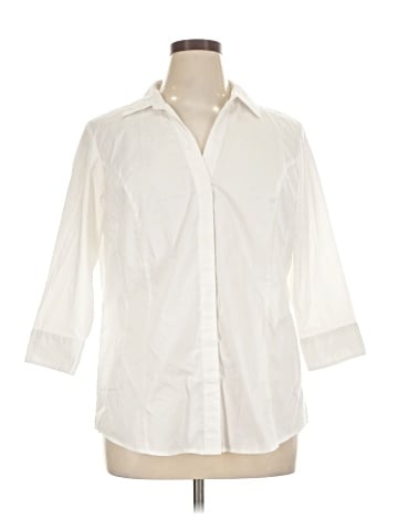 Riders by Lee 3/4 Sleeve Button-Down Shirt (view 1)