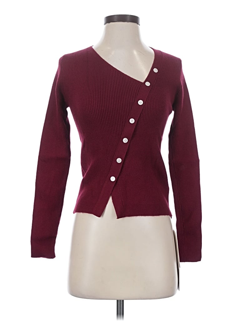 Assorted Brands Cardigan Sweater In Burgundy