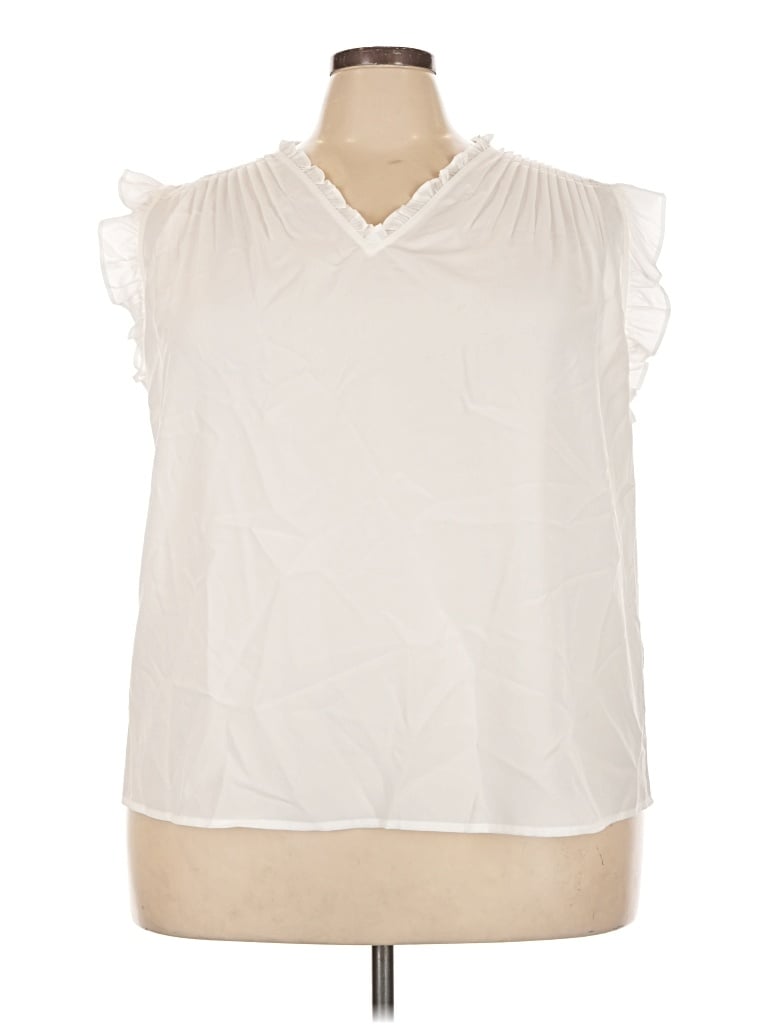 Pre-owned On 34th Sleeveless Blouse In Ivory