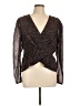 Express 100% Polyester Brown Long Sleeve T-Shirt Size L - photo 1
