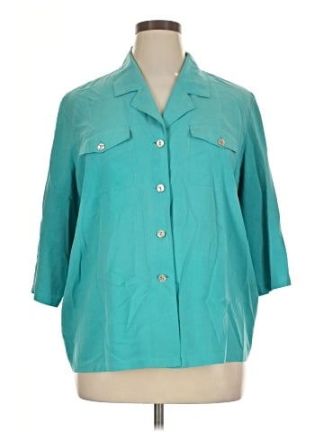 Clothes (real) Saks Fifth Avenue 3/4 Sleeve Silk Top (view 1)