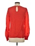 J.Crew 100% Silk Red Long Sleeve Silk Top Size 0 - photo 2