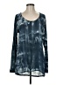XCVI Tie-dye Blue Long Sleeve Blouse Size M - photo 1