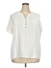 Coco + Carmen 100% Polyester Ivory Short Sleeve Blouse Size XXL - photo 1