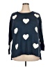 Cj Banks Hearts Blue Pullover Sweater Size 3X - photo 1