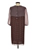 Max Studio 100% Polyester Print Brown Casual Dress Size XS - photo 2