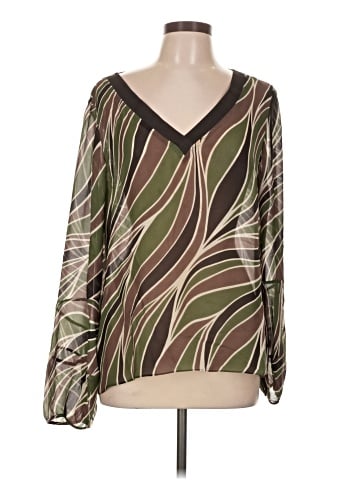 Elie Tahari Long Sleeve Silk Top (view 1)