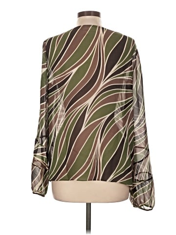 Elie Tahari Long Sleeve Silk Top (view 2)