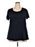 Lularoe Solid Blue Short Sleeve T-Shirt Size 22 - 24 - photo 1