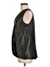 Lisa Rinna Metallic Silver Sleeveless Blouse Size M - photo 5