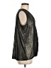 Lisa Rinna Metallic Silver Sleeveless Blouse Size M - photo 4