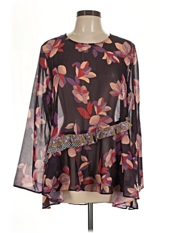 LOGO by Lori Goldstein Long Sleeve Blouse (view 1)
