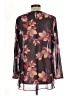 LOGO by Lori Goldstein 100% Polyester Black Long Sleeve Blouse Size M - photo 2