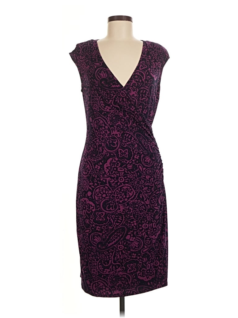 Pre-owned Chaps Cocktail Dress In Purple