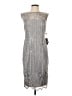 Adrianna Papell 100% Polyester Silver Cocktail Dress Size 4 - photo 1