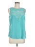Maison Scotch 100% Polyester Teal Sleeveless Blouse Size Med (2) - photo 1