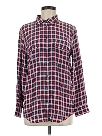 Equipment Long Sleeve Silk Top (view 1)