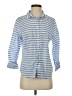 L.L.Bean 100% Cotton Stripes Blue 3/4 Sleeve Button-Down Shirt Size S - photo 1