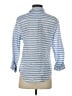 L.L.Bean 100% Cotton Stripes Blue 3/4 Sleeve Button-Down Shirt Size S - photo 2