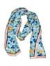 Albert Nipon 100% Silk Blue Silk Scarf One size - photo 1