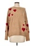Vince Camuto Hearts Tan Pullover Sweater Size XS - photo 1