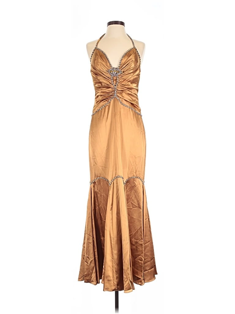 Pre-owned Gigi Cocktail Dress In Gold