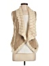 Guess 100% Polyester Ivory Faux Fur Vest Size M - photo 1