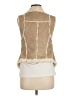 Guess 100% Polyester Ivory Faux Fur Vest Size M - photo 2