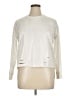 Enough About Me Metallic Ivory Pullover Sweater Size XL - photo 1