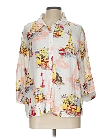 Allison Daley 3/4 Sleeve Button-Down Shirt (view 1)