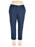 Purejill Solid Blue Casual Pants Size L - photo 1