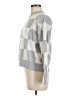T Tahari Checkered-gingham Gray Pullover Sweater Size M - photo 5