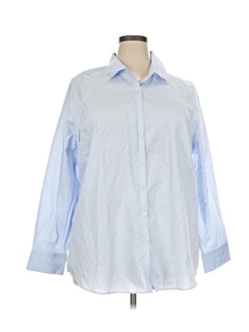 Lands' End 3/4 Sleeve Button-Down Shirt (view 1)