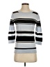 Halogen Stripes Silver Pullover Sweater Size S - photo 1
