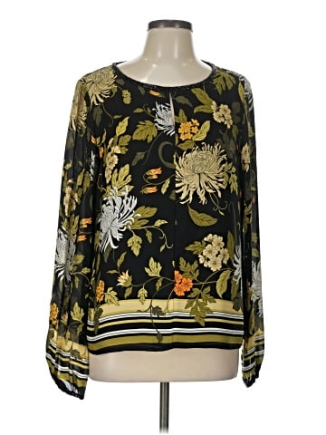 Ellen Tracy Long Sleeve Silk Top (view 1)
