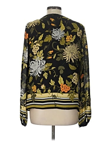 Ellen Tracy Long Sleeve Silk Top (view 2)