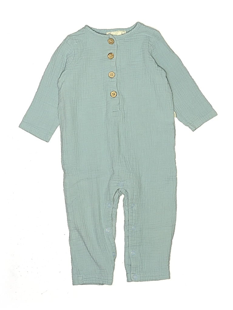 Pre-owned Elegant Baby Babies' Long Sleeve Onesie In Teal