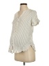 Gap - Maternity 100% Rayon Stripes Ivory Short Sleeve Blouse Size Sm Maternity - photo 1