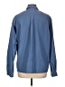 EMS 100% Nylon Solid Blue Long Sleeve Button-Down Shirt Size L - photo 2