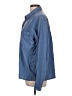 EMS 100% Nylon Solid Blue Long Sleeve Button-Down Shirt Size L - photo 5
